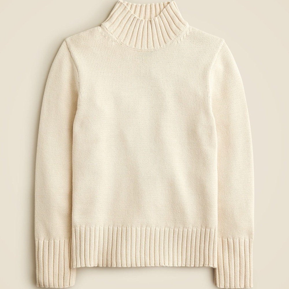 J. Crew Cream Turtleneck Sweater
